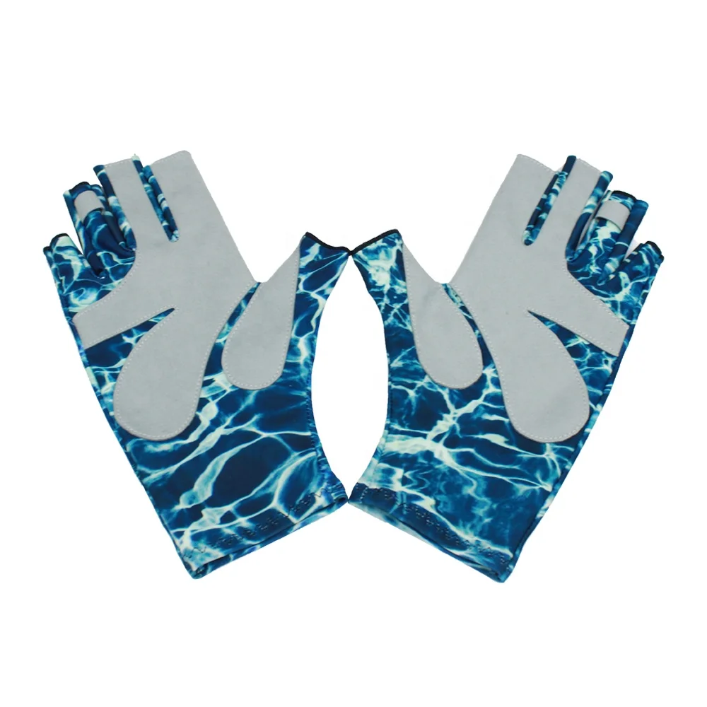 New Men Women UPF 50+ SPF Paddling Cycling Rowing Driving Technical Gear Gloves Sun Protection Fingerless Fishing Glove