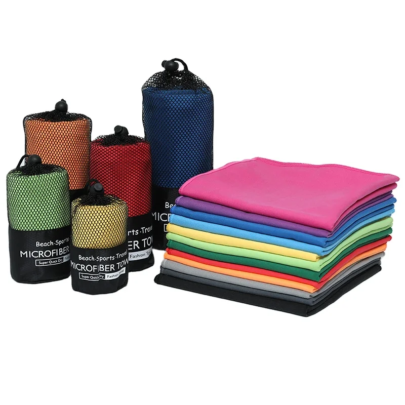 Outdoor Fitness Climbing Yoga Exercise Towel Custom Print Microfiber Sport Double Sided Velvet Football Gym Towel