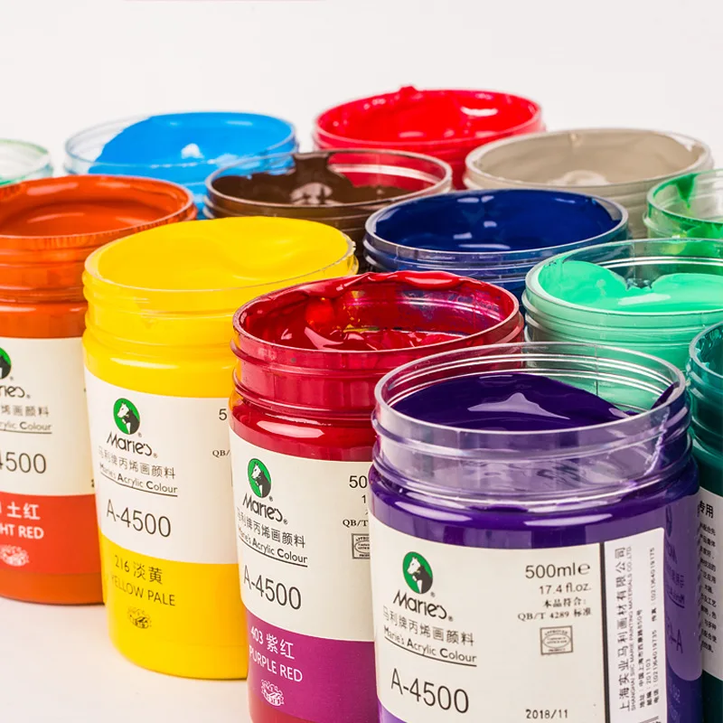 Maries 500ml Non-toxic Wall Paints Waterproof Acrylic Colour For Wholesale