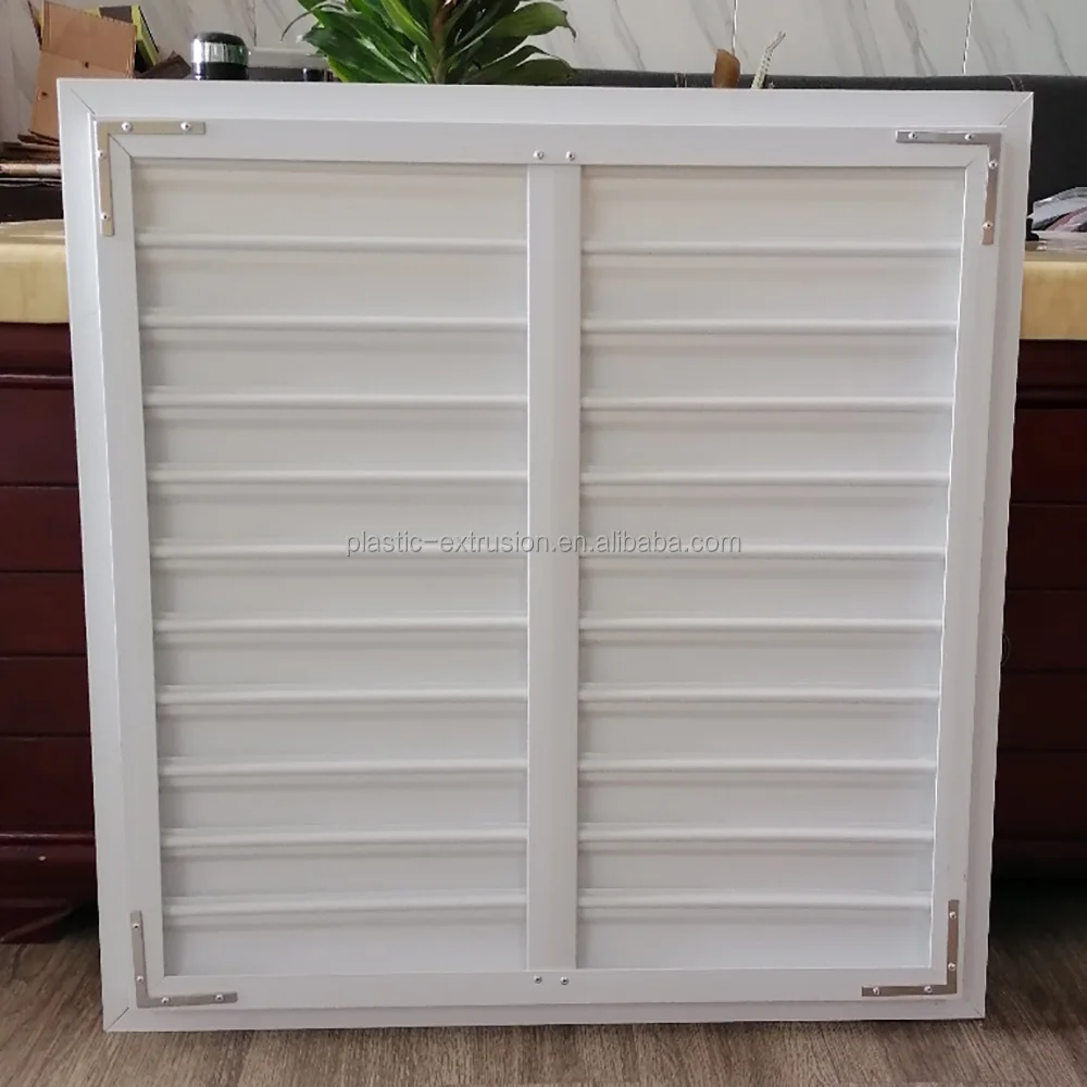Quality PVC Plastic gravity Shutter Blind Window for Air Ventilation Plastic Jalousie Shutter Gravity Louver Manufacturer