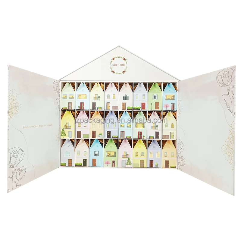 Christmas Countdown Calendar 2024 Advent Calendar Packaging Box Custom China Wholesale Cardboard Advent Calendar Packaging Box