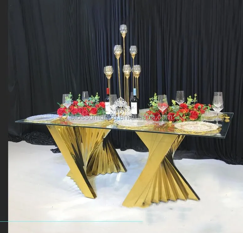 Wedding Furniture Supplies Modern Gold Chair and Table sweetheart wedding reception table