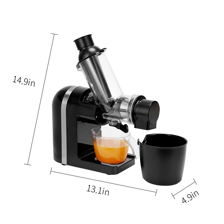 Cold Press Juicer Compact Single Serve Slow Masticating Vegetable and Fruit Juice Maker Squeezer Machine