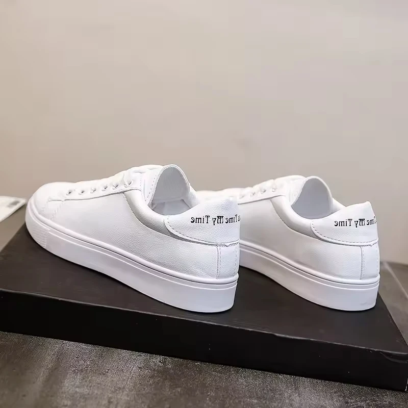 2024 Wholesale Summer New footwear Fashion Student Round Toe Sneakers Sports Leisure Single thick sole white shoes women