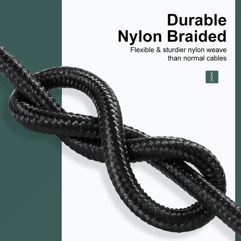Nylon Braided 60W Dual Type-C to USB-C PD Wire Charger USB Type C Fast Charging Data Sync Cord Cable For iPhone pro max Android
