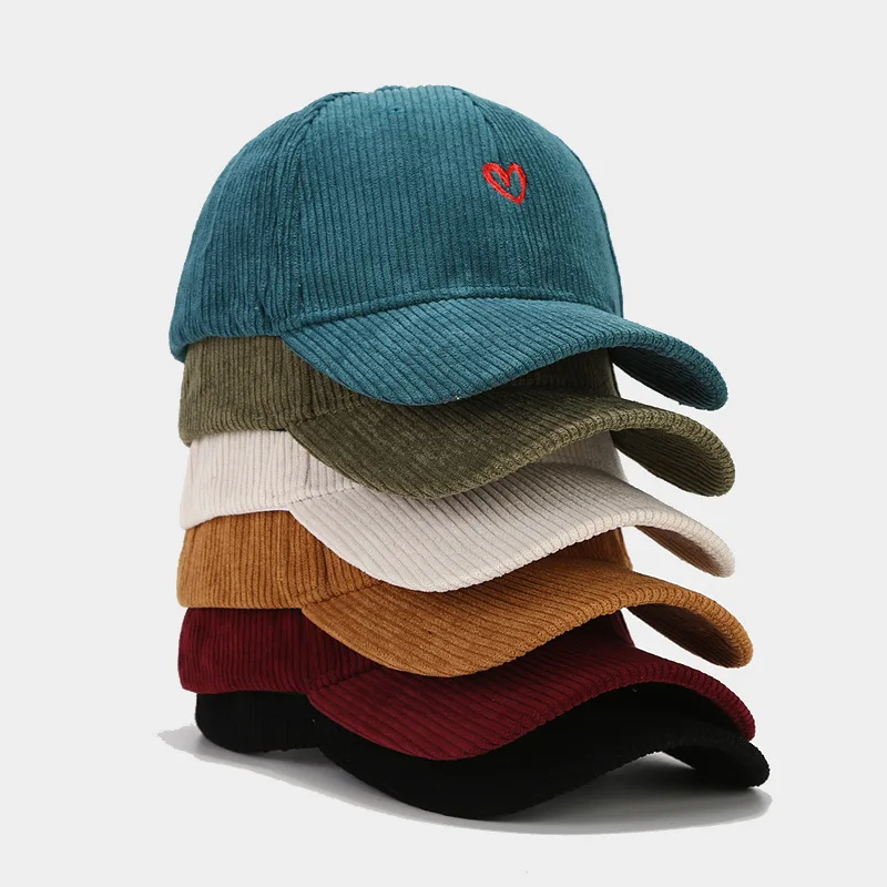 Wholesale Custom High Quality 6 Panel Plain Blank Solid Color Unisex Corduroy Dad Hat Sport Cap For Man Corduroy Baseball Cap