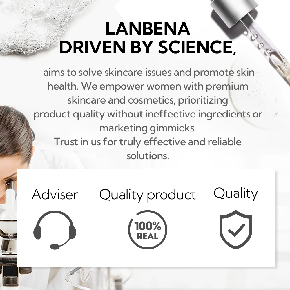 LANBENA Skin anti acne serum with 5% Niacinamide + 2% Salicylic Acid for Skin Repairing clears with 20pcs Cotton swab