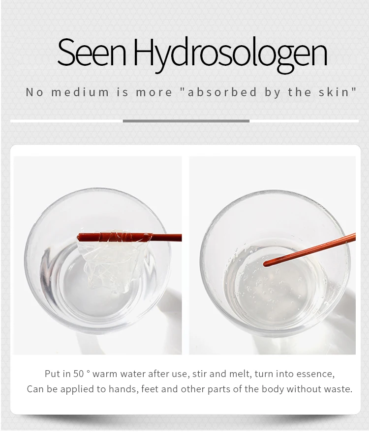 OEM/ODM private label skin care crystal collagen hydrating beauty facial sheet co2 carboxy gel face mask sheet