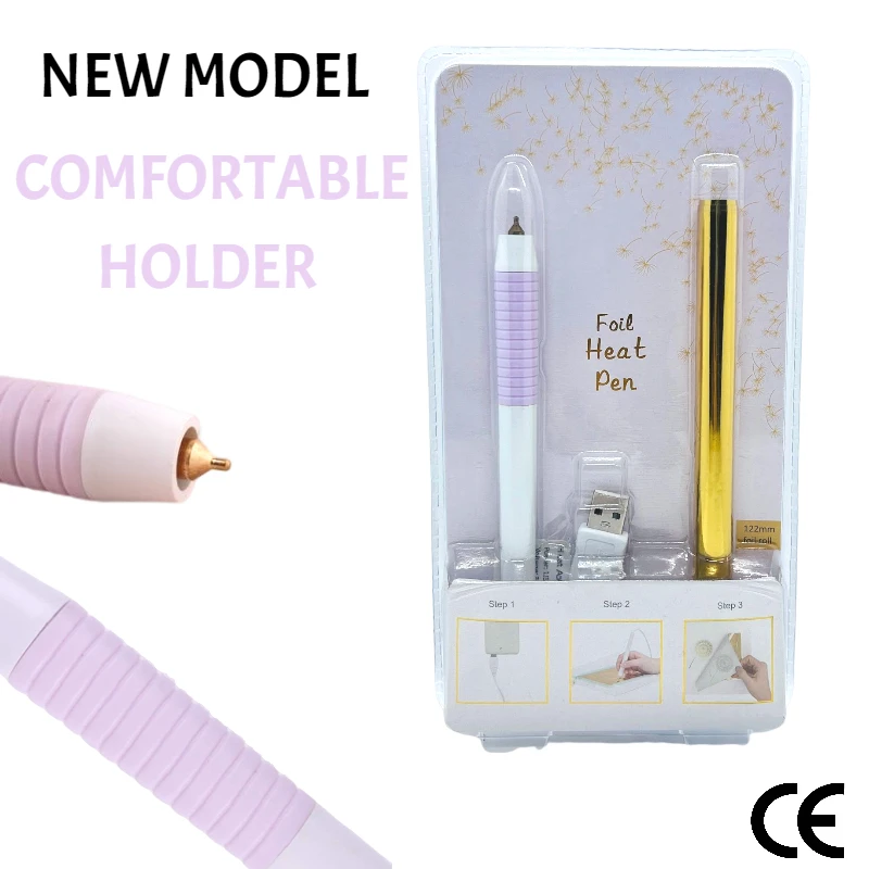 Hot Pen for Foil USB Power Hot Stamping Pen Foiling Craft Heat Active Tool Handwritten Quilling Wood Effect Better