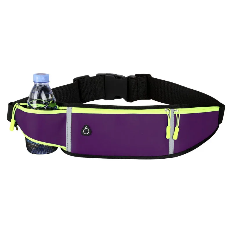  Fashion gym sports reflective running belt Waist Bag Outdoor Sport Men And Women Water Bottle Fanny