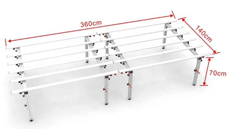 Raizi 1800mm 3600mm Aluminium Workbench Cutting Table For Large Format Tiles