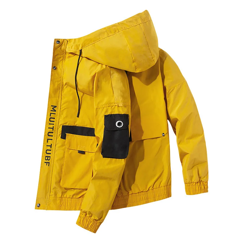  Sidiou Group Wholesale New Men Fashion Casual Coat Windproof Warm Zipper Windbreaker Jacket Hooded Sport