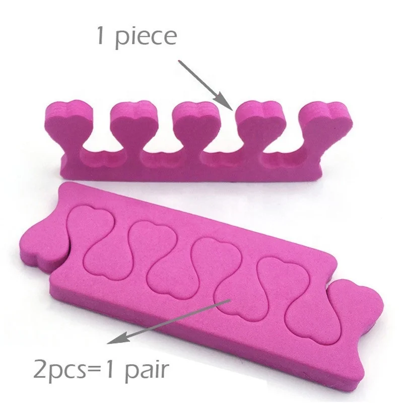 Professional Pedicure Salon Soft EVA Foam Finger UV Gel Polish Nail Toe Separator Pedicure Soft EVA Foam Nail Finger Gel Polish