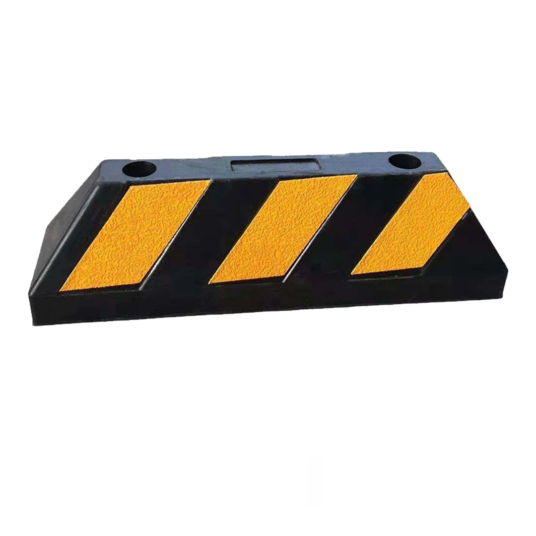 Cheap  rubber Car wheel stop Parking lot curb blocks Rubber parking Stopper WS30