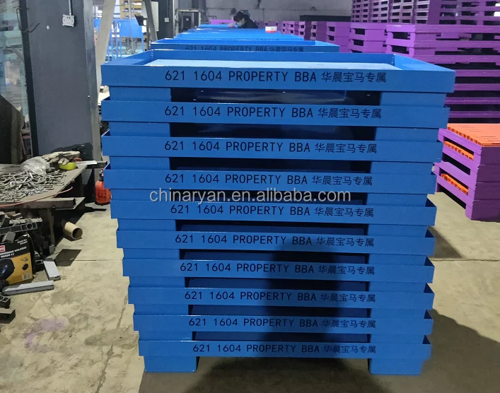 Custom Heavy-Duty Square Tube Steel Storage Racks Nestable Pallet Stackable with Corrosion Protection Square Post