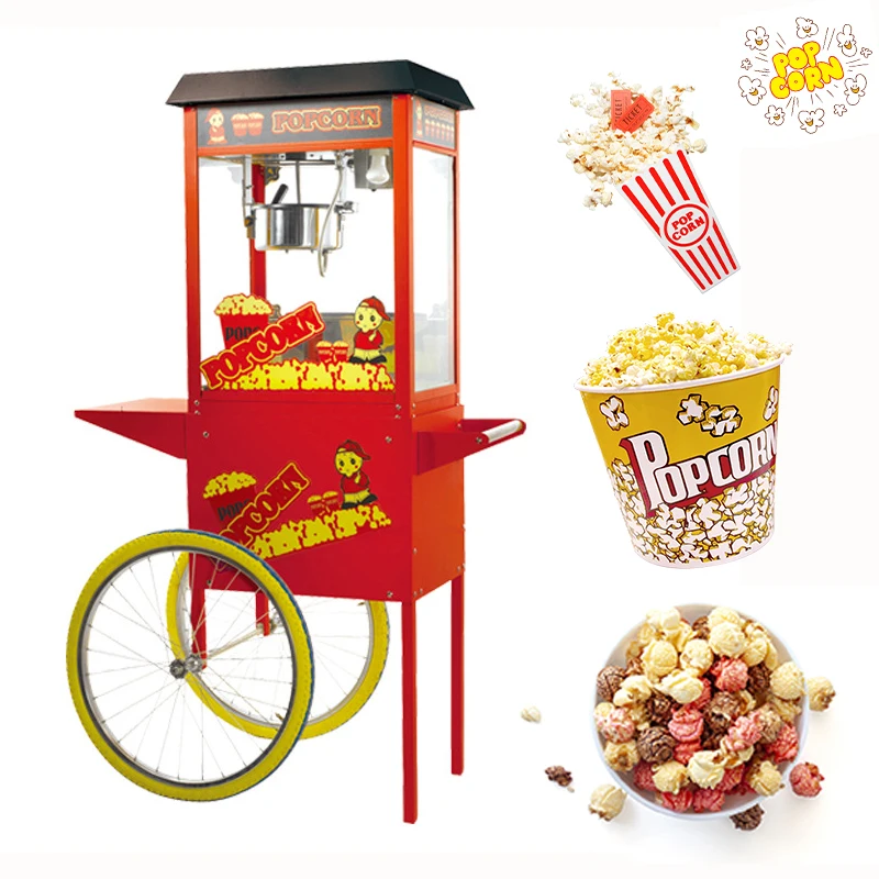 wholesale high quality popcorn maker machine cotton candy and popcorn machine coin operated popcorn vending machine