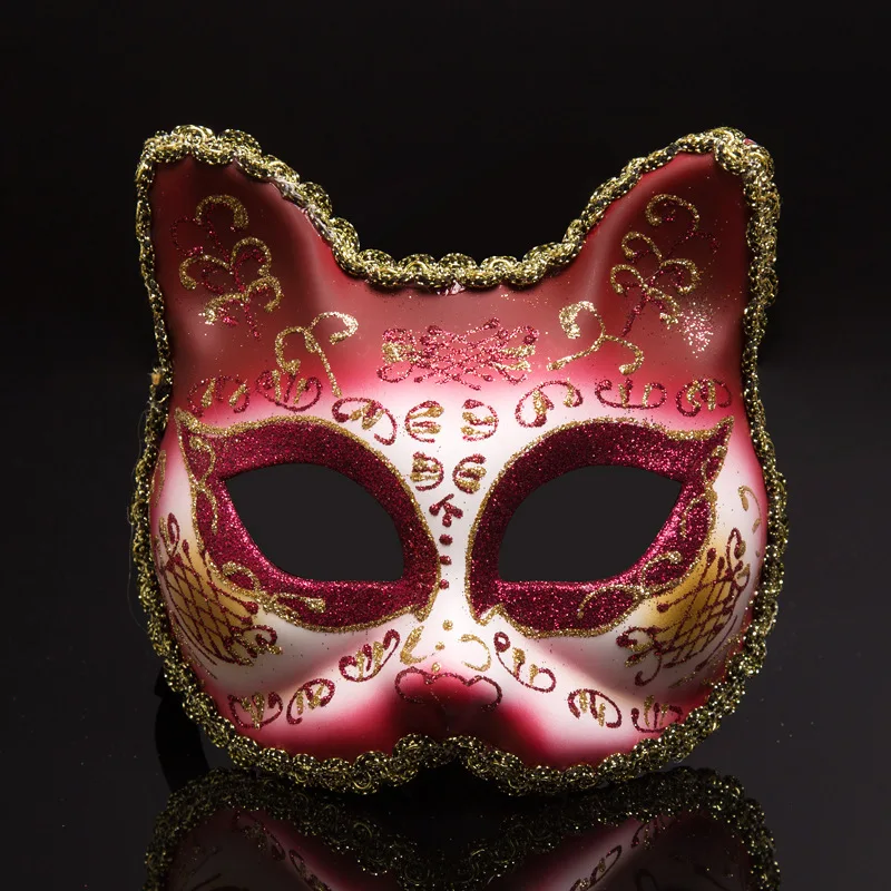 Factory wholesale Half face party mask Halloween Christmas masquerade carnival festival cat mask