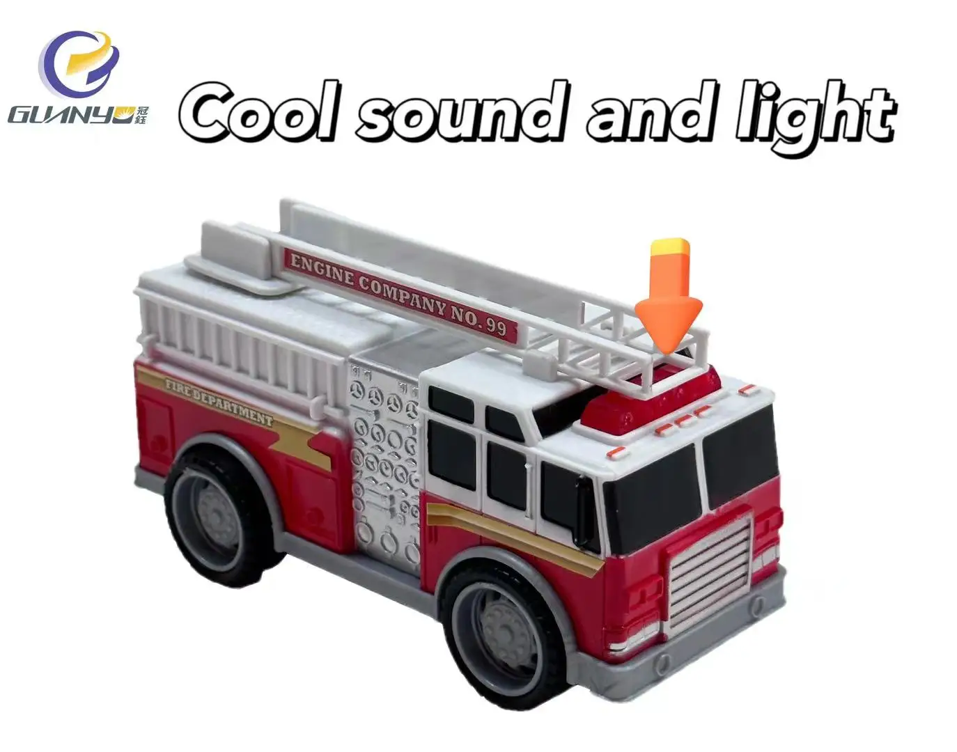 Fire Truck Toy  Rescue Vehicle Model Ladder Sound and Light Sound Effect Inertia Car For Children Gift