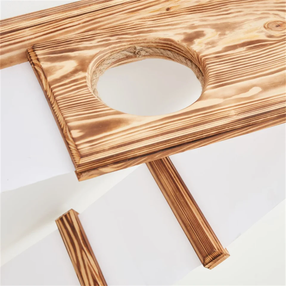 Pet Cat Bed Wood Pet Bed Cat Shelf Wooden Cat Wall Modern Furniture Elevated Solid Customized Logo Carton Box Sustainable CN;SHN