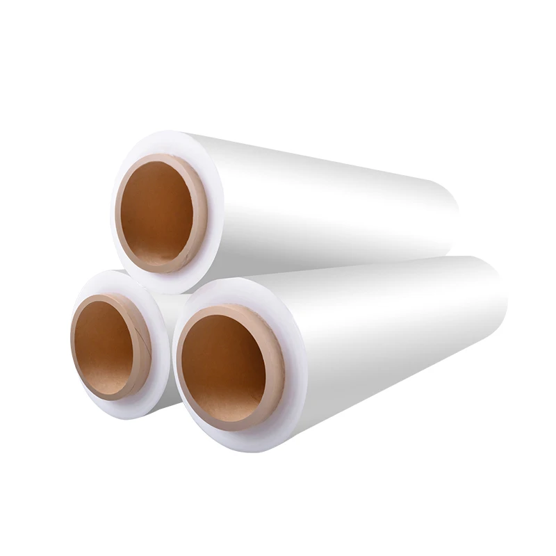 Оптовая продажа упаковка производство LLDPE высокая прозрачная пленка для поддонов стретч-пленка большой рулон ручная Полиэтиленовая Стретч-Пленка