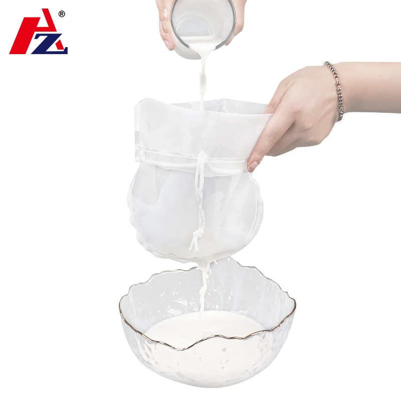 2022 новый бесплатный образец пищевой многоразовый пакет для молока с орехами 80/100/120/200 микрон нейлоновый сетчатый