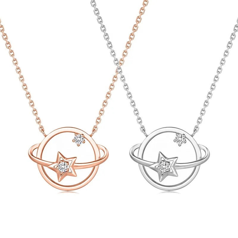 ML17 Miss mysterious jewelry cheap 925 italy micro pave diamond locket planet necklace jewelry dream catcher necklace chain