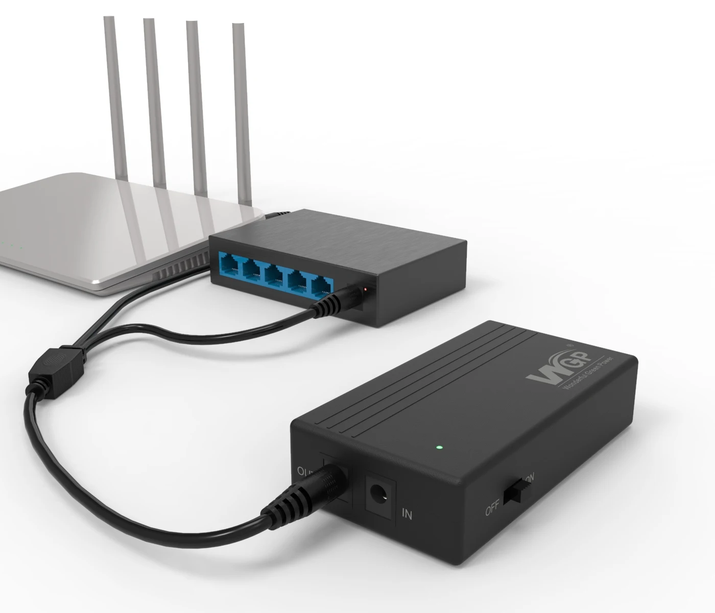 WGP ODM OEM источник бесперебойного питания DC Mini UPS для модема волоконно-маршрутизатор Wi-Fi роутер IP-камера