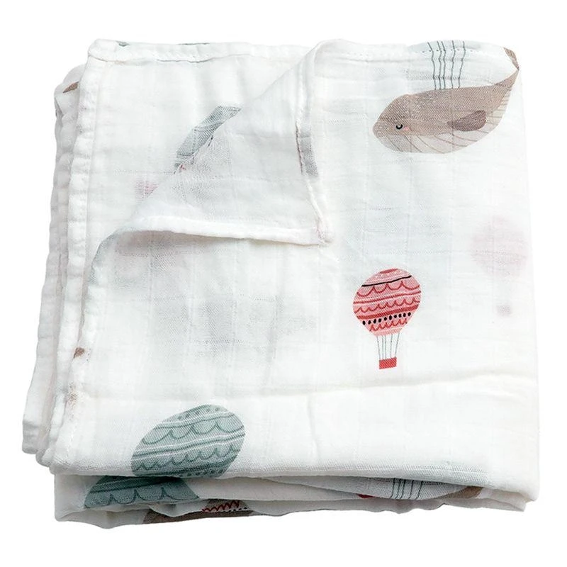 Wholesale Organic Cotton Fabric Baby muslin anti-jumping swaddling clothes 2 layers bamboo swaddle blanket Support customization