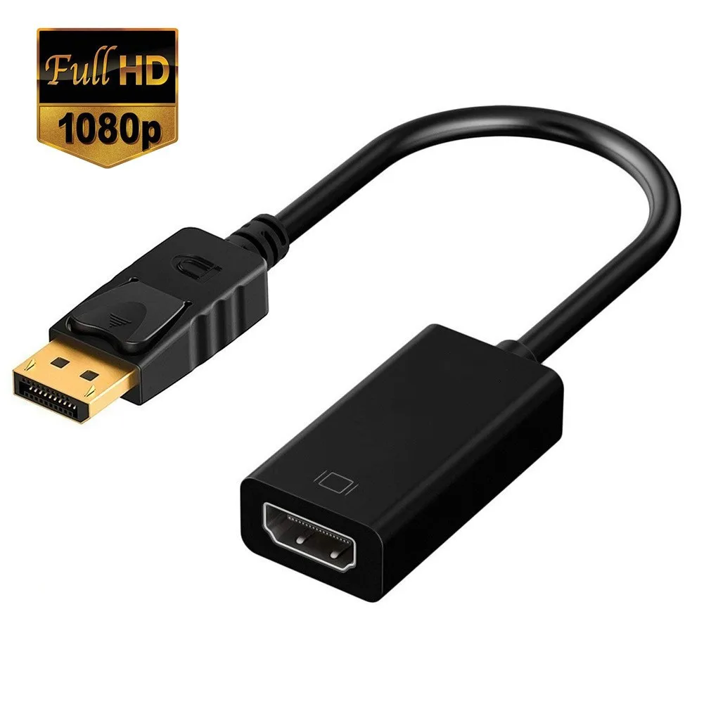 Magelei Cable Adapter Support DP to HDMI Male to Female for HP/DELL Laptop Display Port to 1080P HDMI Support Cable Converter