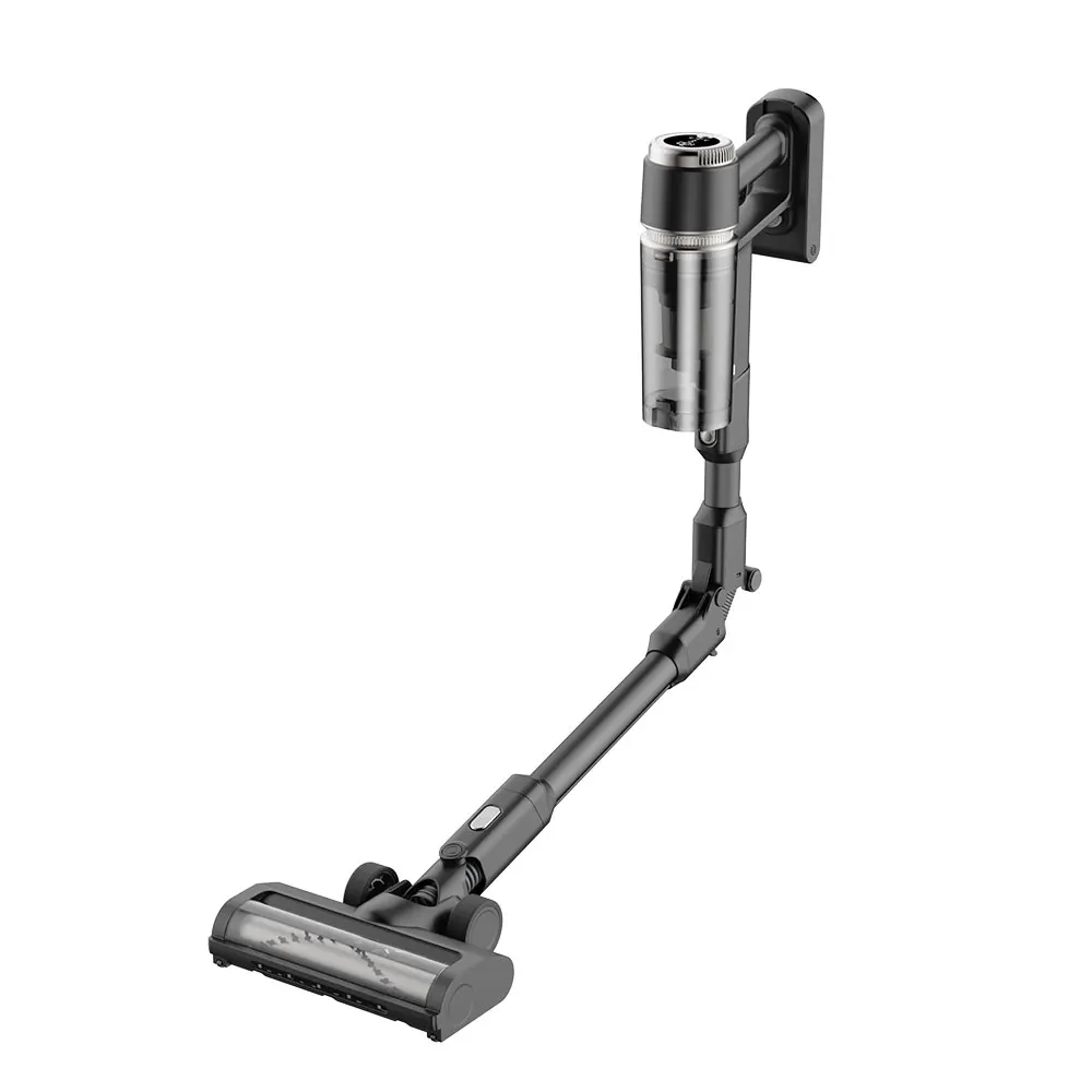 Auto/manual mode vacuum cleaner with station self dust removal