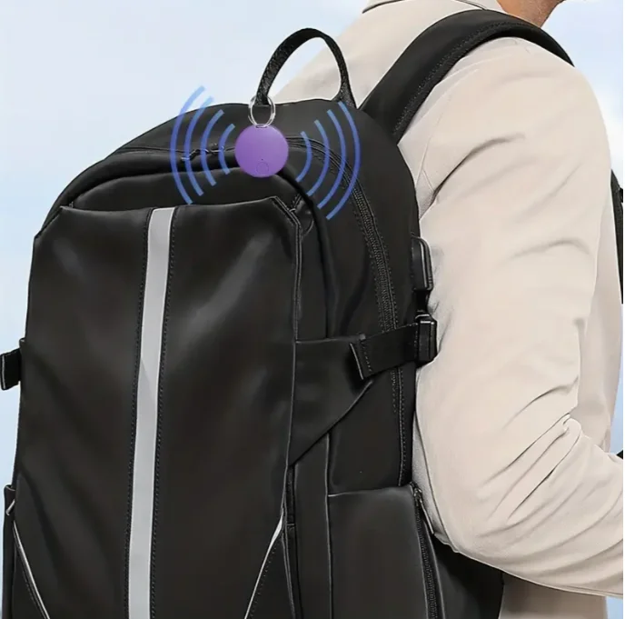 Circular Bluetooth anti loss device Bluetooth bidirectional alarm intelligent positioning mobile phone key anti loss device