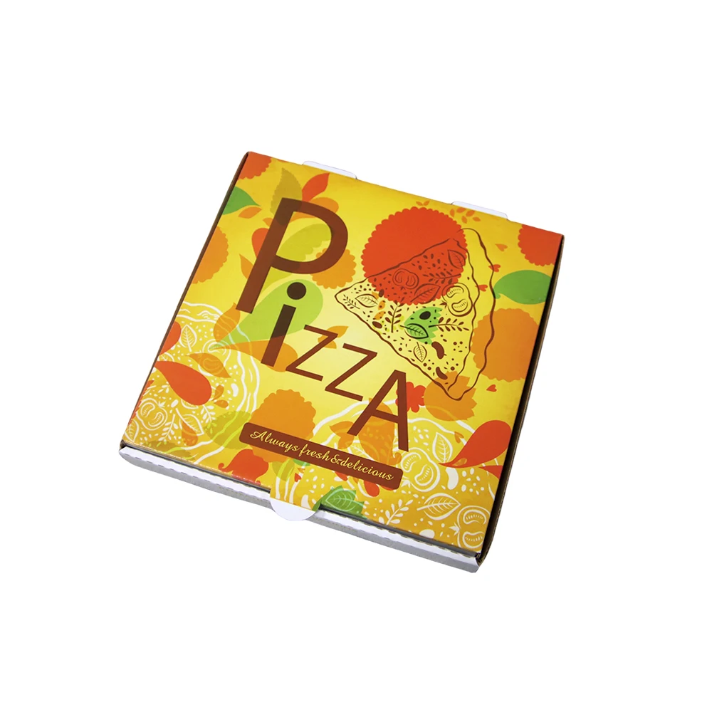 16 18 inch white kraft custom logo design food pizza packaging box cheap personalized corrugated brown paper pizza boxes