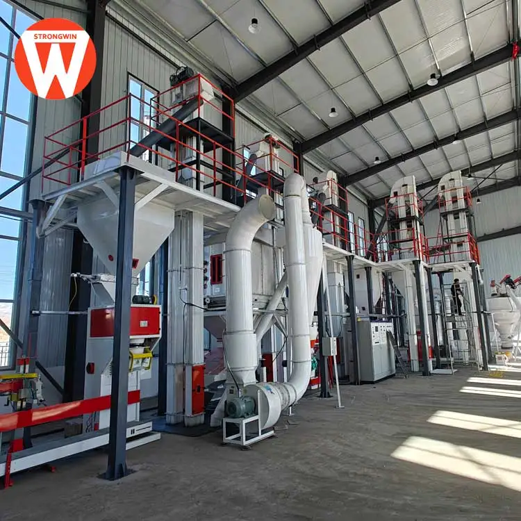 China Strongwin animal poultry feed pellet plant production line 5 ton complete poultry feed mill equipment for sale