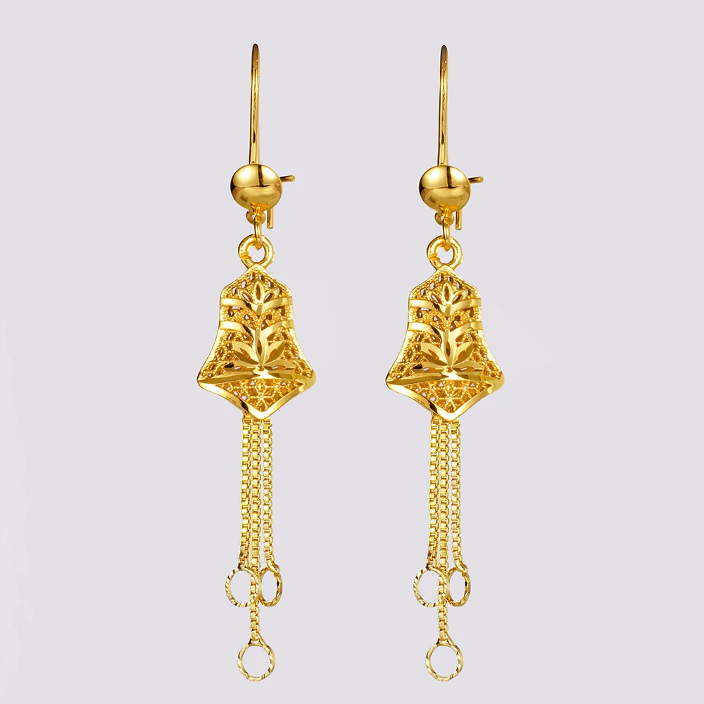 The gold-plated earrings