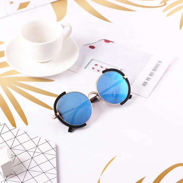DOISYER 2020 New fashion design girls sun glasses round metal frame kids sunglasses children