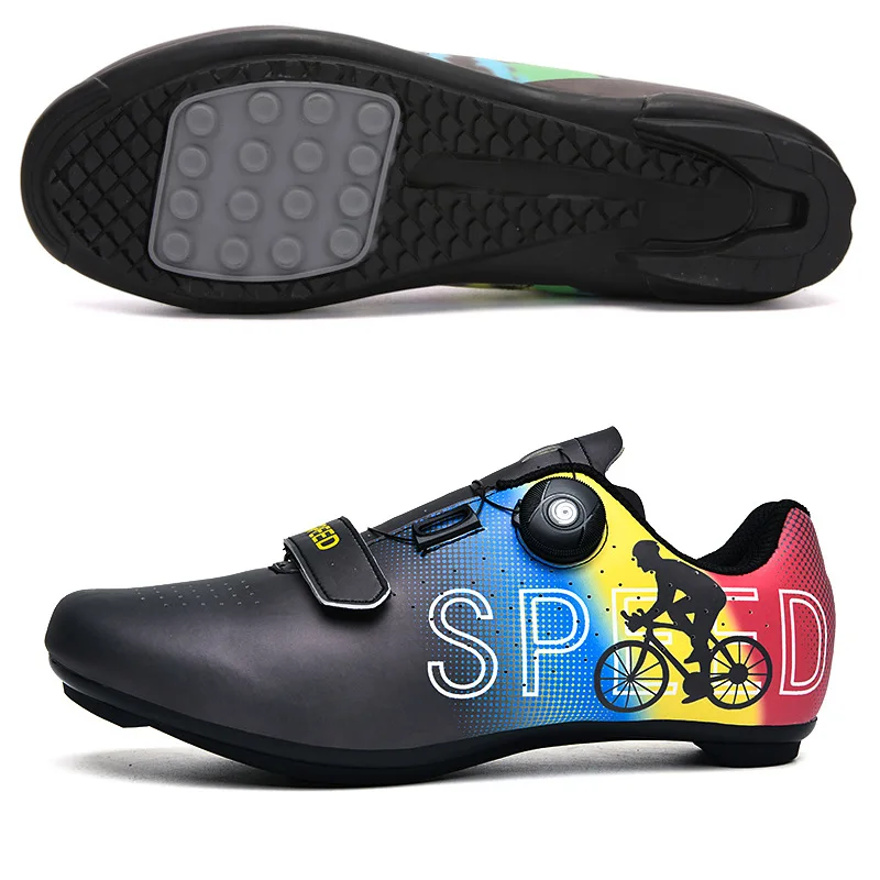Spring new cycling shoes men and women cycling rubber breathable racing cycling shoes