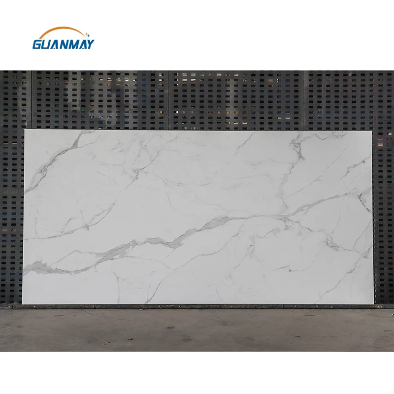 Big Slab Sintered Stone Wall Format White Marble Tiles Floor Porcelain Polished Glazed Large Slab Tiles For Floor Wall