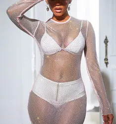 Hot Sale Women Sexy Costume Latin Samba Performance Clothing Latin Casual Midi Beach Wedding Guest Bandage Dress