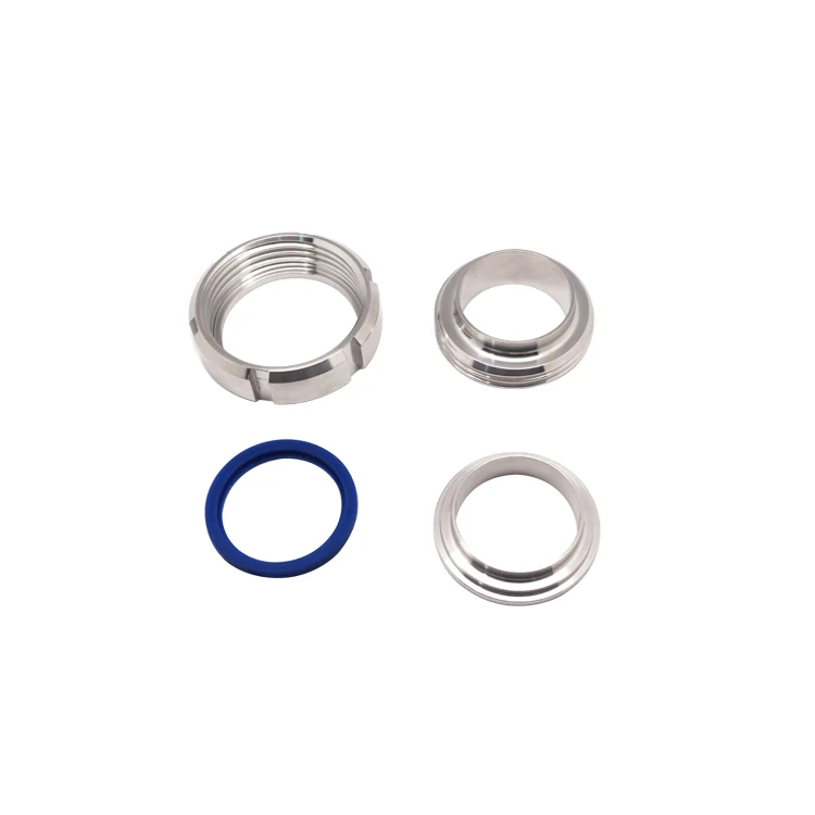QiiMii Hot Sale SS304/SS316L Sanitary  Stainless Steel Rotary  Union Pipe Fitting Welding Tri-Clamp Thread Flange
