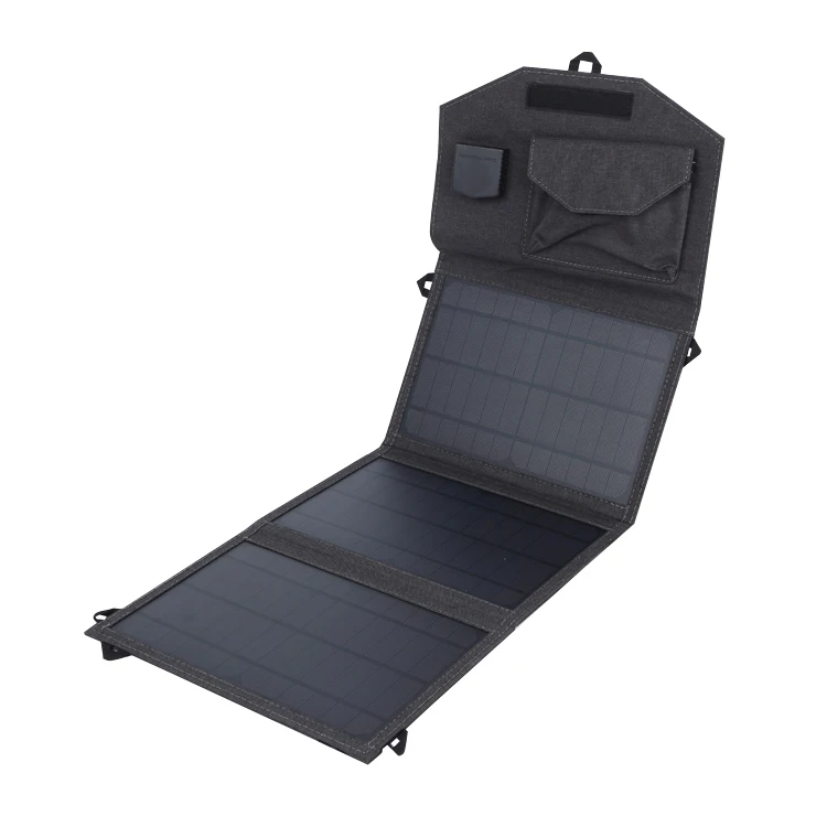21W Portable Solar Panel Charger,12V Foldable Solar Charger with QC3.0, PD 18W Fast Charging for Phones, Tablets, Battery packs