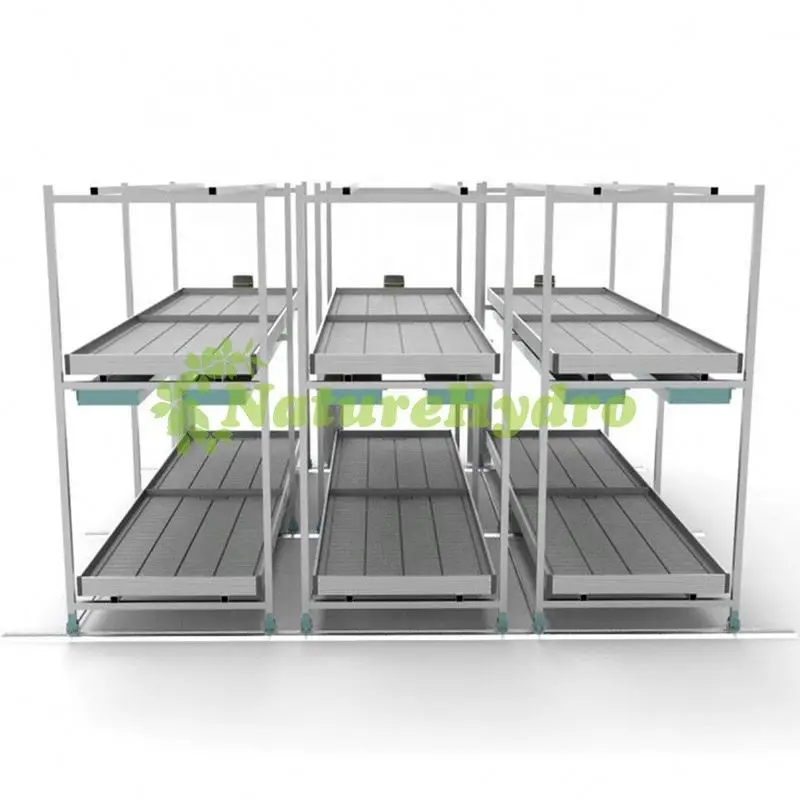 
Hydroponic ebb and flow table vertical grow rack for commercial plants growing 