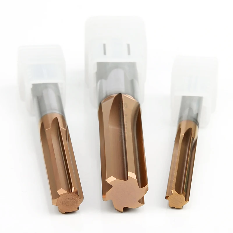 PHIPPS carbide stainless steel milling cutter 5mm compression cutting end mill 6 mm shank flat straight flute reamers tool 9mm