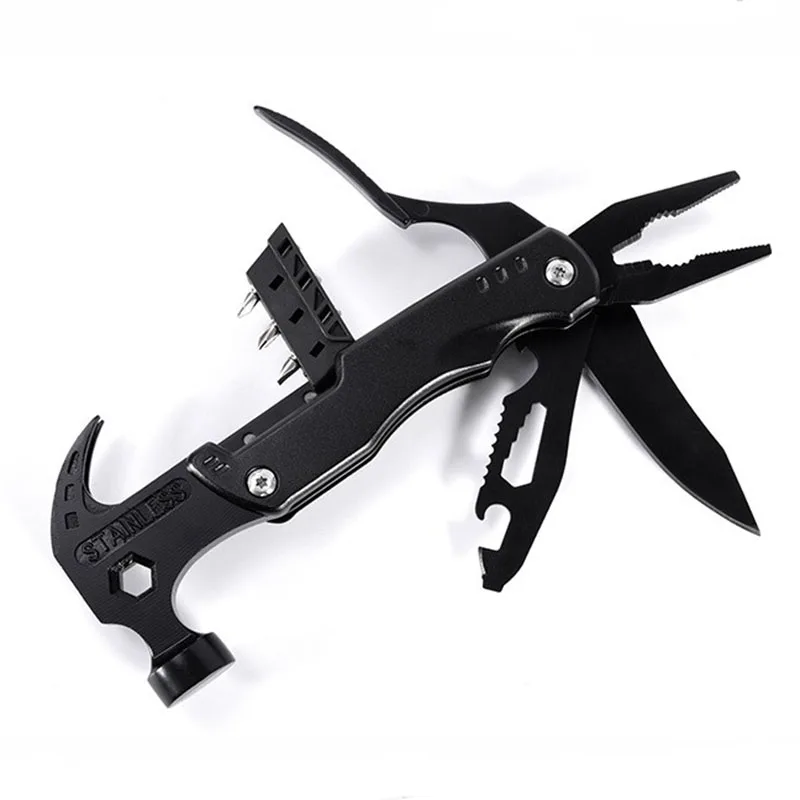 Outdoor Camping Survival Tactical Stainless Steel Claw Hammer  Multi Tool Multifunctional Pliers Swiss Knife
