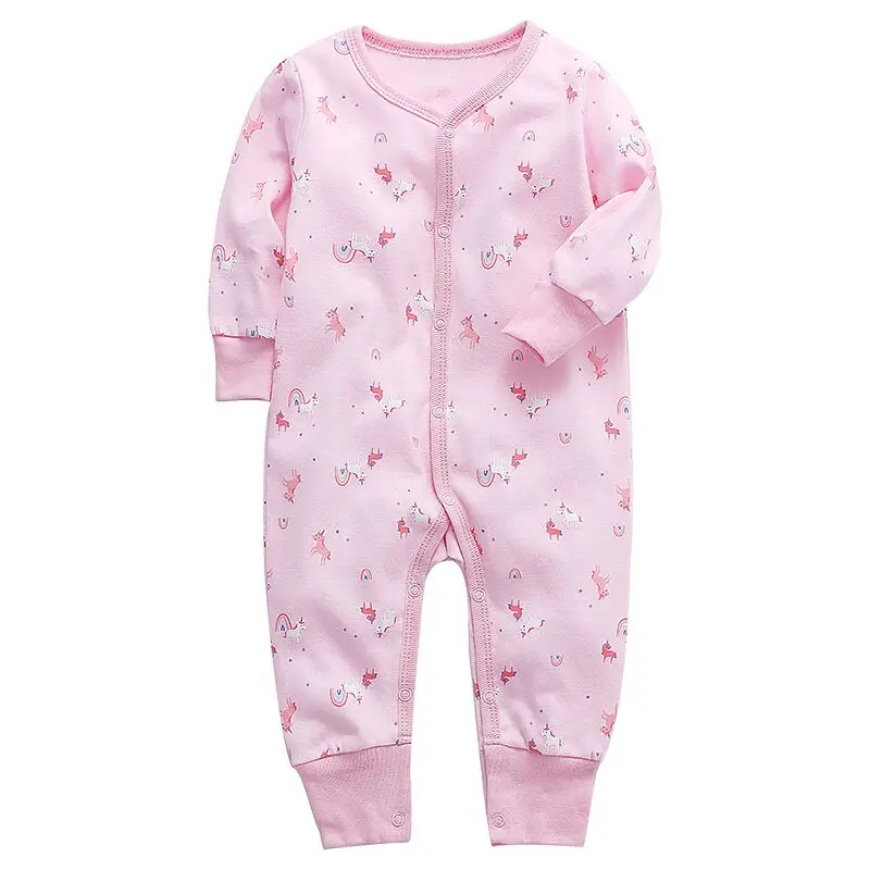 
Wholesale custom organic cotton front open sleepsuit with long sleeves baby boy rompers one piece 