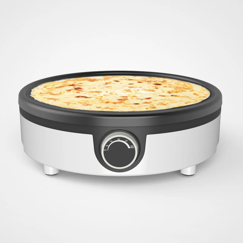 Adjustable temperature control mini rotating crepe maker