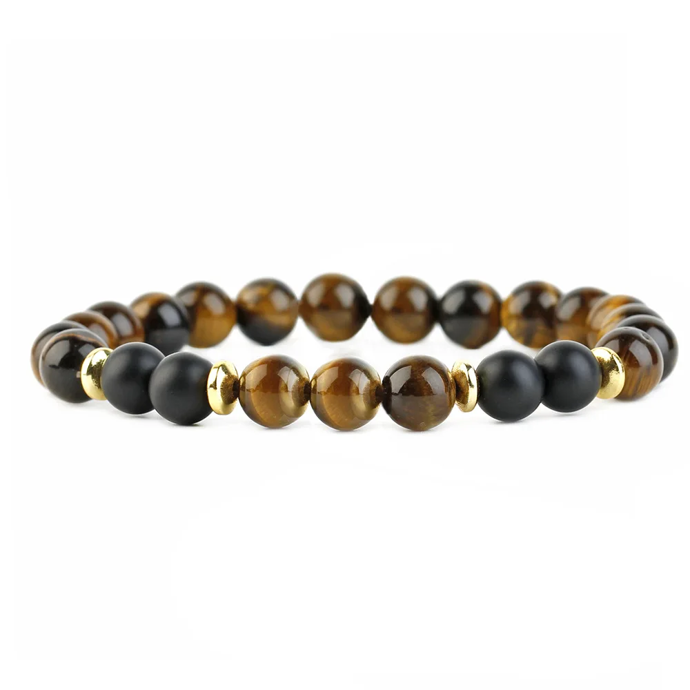 Hot Sale Accessories 8mm Stone Personality Bracelet Tiger Eye Turquoise Bracelet Jewelry