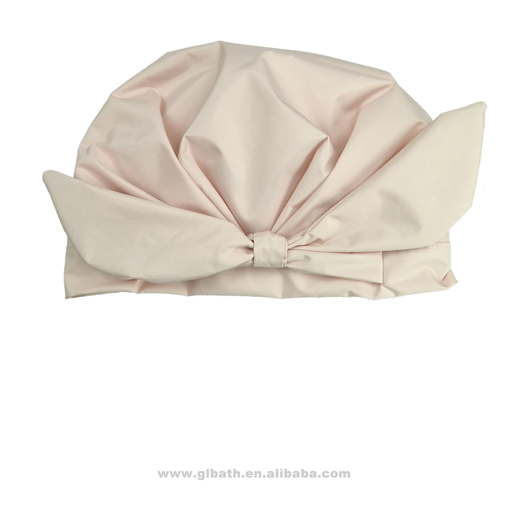 Новая модная розовая водонепроницаемая шапочка для душа с большим бантом