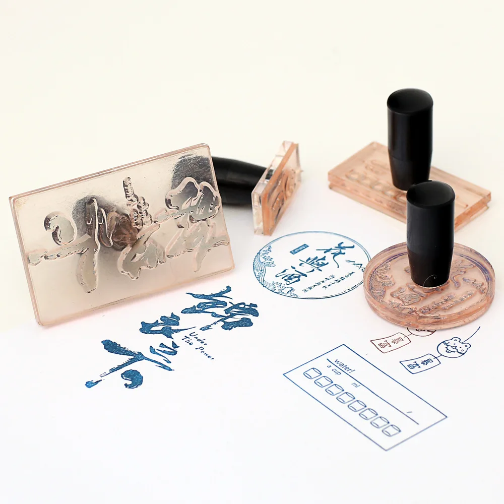 Custom Polymer Resin Clear Stamps Rubberr Seal Maker for Letter Card Making ,Happy Birthday,Thank You,Miss You.