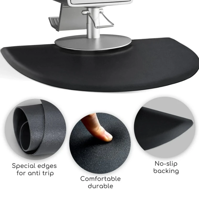 Hot Sale Waterproof polyurethane anti-fatigue beauty salon anti-fatigue chair mat Hairdressing salon floor mats