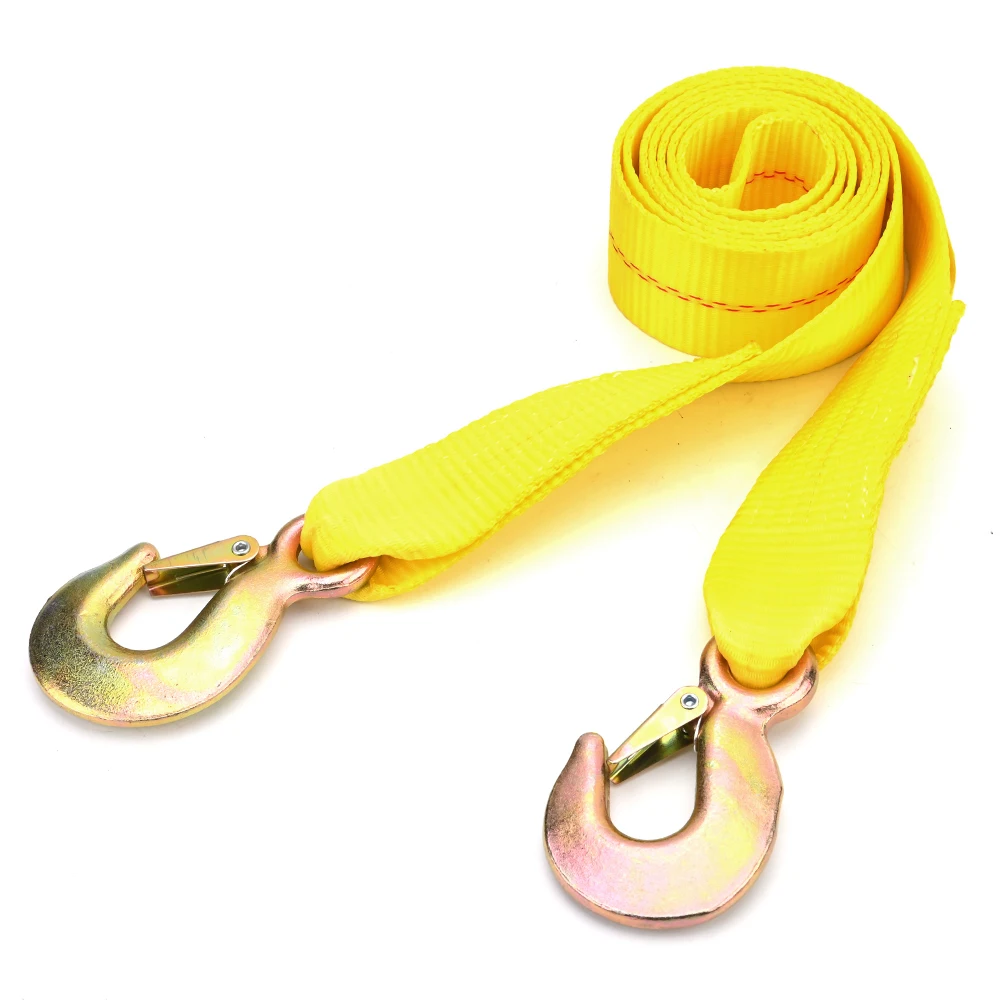 2 inch BS 5000KG  Tow Dolly Straps Tow Rope With Hooks For Truck